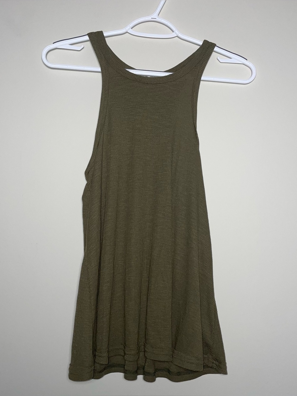 Intimately Free People XS Army Green Ribbed Racerback Tank Top NWT Classic
